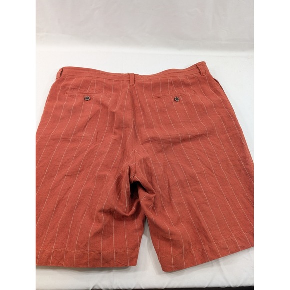 Tommy Bahama Shorts Mens 40 Burnt Orange Linen Silk Casual Preppy Travel Golfer - Picture 8 of 8